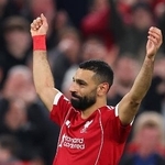 　リバプールを今季限りで退団するＦＷサラー＝１８日（ゲッティ＝共同）