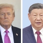 　トランプ米大統領（ゲッティ＝共同）、中国の習近平国家主席（共同）