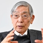 　インタビューに答える黒田東彦前日銀総裁