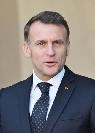 　フランスのマクロン大統領（ゲッティ＝共同）