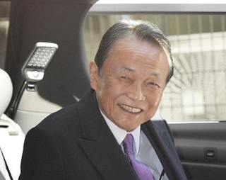 　自民党の麻生太郎副総裁＝２月、東京都千代田区