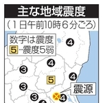 　主な地域震度
