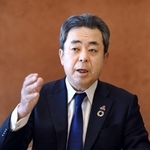 　インタビューに答える住友生命保険の高田幸徳社長