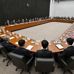 　日銀本店で開かれた支店長会議＝６日午前