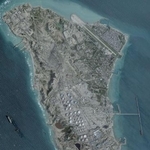 　イラン・カーグ島の石油ターミナルの衛星写真＝２月２５日（Ｐｌａｎｅｔ　Ｌａｂｓ　ＰＢＣ提供、ロイター＝共同）