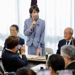 　自民党の全国幹事長会議であいさつする高市首相＝１１日午後、東京・永田町の党本部