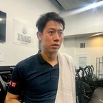 　４月８日、取材に応じる男子テニスの錦織圭＝フロリダ州ブラデントン（共同）