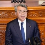 　参院本会議で代表質問する宮崎勝氏（公明党）