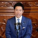　衆院本会議で代表質問する塩崎彰久氏（自民党・無所属の会）