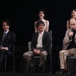 　（前列左から）染谷洸太、六角精児、斎藤司と出演者ら＝東京都千代田区