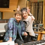 　レコーディング時の香取慎吾（左）と中森明菜