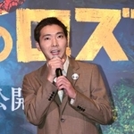 　完成披露試写会に登場した柄本佑＝東京都港区