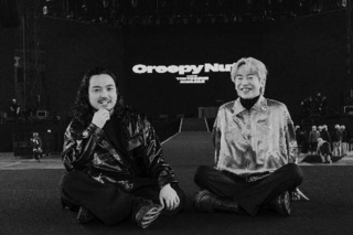 　Ｒ-指定（左）とＤＪ松永（ｐｈｏｔｏ　ｂｙ　＠ｈｉｒｏｙａｂｒｉａｎ）