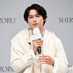 　発表会に登場した松村北斗＝５月１９日、東京都中央区