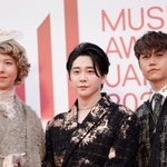 　最優秀アーティスト賞に選ばれた「Ｍｒｓ．ＧＲＥＥＮ　ＡＰＰＬＥ」の（左から）藤澤涼架、大森元貴、若井滉斗