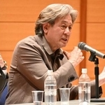 　立命館大での講演に臨んだチェ・ミンシク＝４月、京都市
