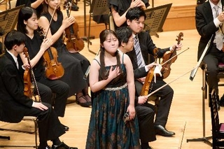 　ファイナル演奏直後の稲沢朋華さん（木川宗一郎氏撮影、ピティナ提供）
