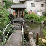 　住宅に囲まれた策の池＝東京都新宿区