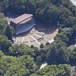 　日比谷公園大音楽堂＝２０２３年、東京都千代田区（共同通信社ヘリから）