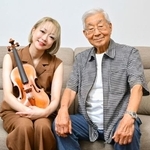 　松浦梨沙（左）と高嶋弘之＝東京都渋谷区