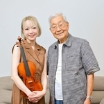 　松浦梨沙（左）と高嶋弘之＝東京都渋谷区