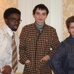 インタビューに応じた左からケイレブ・マクラフリン（ルーカス役）、フィン・ウルフハード（マイク役）、ゲイテン・マタラッツォ（ダスティン役）