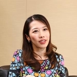 　インタビューに応じる挾間美帆