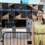 　授賞式前日の挾間美帆＝ロサンゼルス（共同）