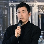 　記者会見する金森穣＝東京都内