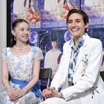 　インタビューに答える、ハウステンボス歌劇団の海夏人蒼馬（右）と月瀬彩花
