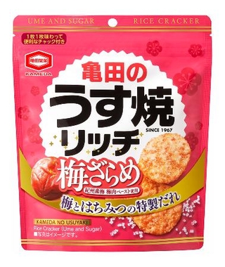 　亀田製菓の「５７ｇ　亀田のうす焼リッチ　梅ざらめ」