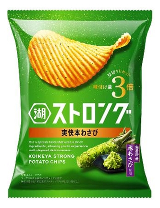 　湖池屋の「湖池屋ストロング　爽快本わさび」