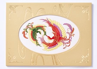 　ＮＴＴ東日本とＮＴＴ西日本の電報台紙「祥鳳」