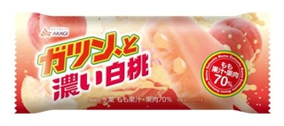 　赤城乳業の「ガツン、と濃い白桃」