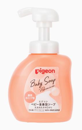 　ピジョンの「ベビー全身泡ソープ　濃密ホイップ泡」