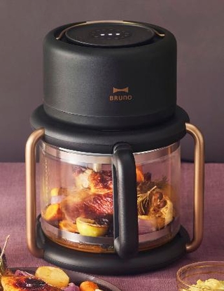 　ＢＲＵＮＯの加熱調理器「ガラスエアフライヤー」の新色「キャストブラック」