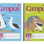 　コクヨの「キャンパスノート〈つなげるーぱ！〉絶滅危惧種　４柄パック」