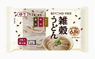 　テーブルマークの冷凍食品「雑穀うどん　キヌア・赤米・黒米入り」