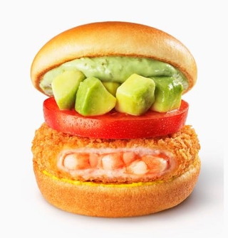 　モスフードサービスの「アボカド海老カツバーガー～国産バジルマヨ～」