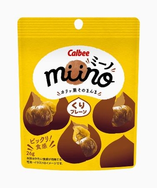 　カルビーの「ｍｉｉｎｏ　くりプレーン」