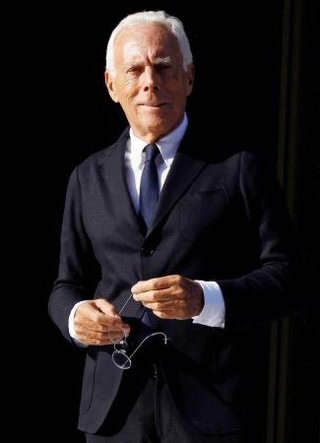 　ジョルジオ・アルマーニさん＝２０１１年、イタリア・ミラノ（ロイター＝共同）