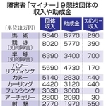 　障害者「マイナー」９競技団体の収入や助成金