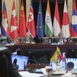 　２０２４年、ラオス・ビエンチャンで開かれた東南アジア諸国連合（ＡＳＥＡＮ）関連の会議