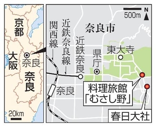 　奈良市・料理旅館「むさし野」、春日大社