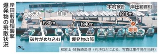 　岸田前首相襲撃　爆発物の飛散状況
