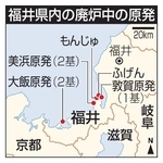 　福井県内の廃炉中の原発