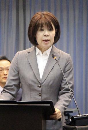 　録音・録画の対象範囲を在宅事件にも試験的に広げる意向を示した畝本直美検事総長＝２０２５年２月１９日、東京・霞ケ関の法務省