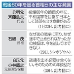 　戦後８０年を巡る首相らの主な発言