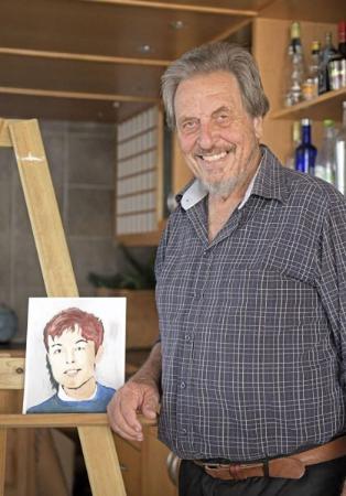 　マスク氏の似顔絵とエロール氏