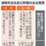 　減税を巡る自公幹部の主な発言